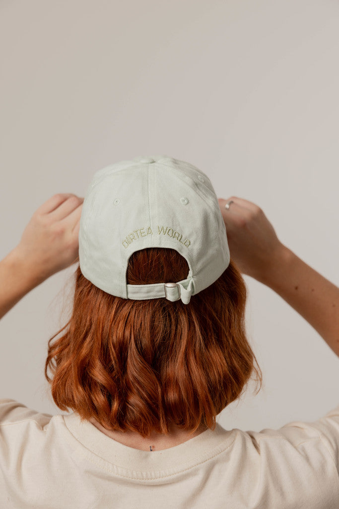 Dirtea Mushroom Logo Cap in Green Back