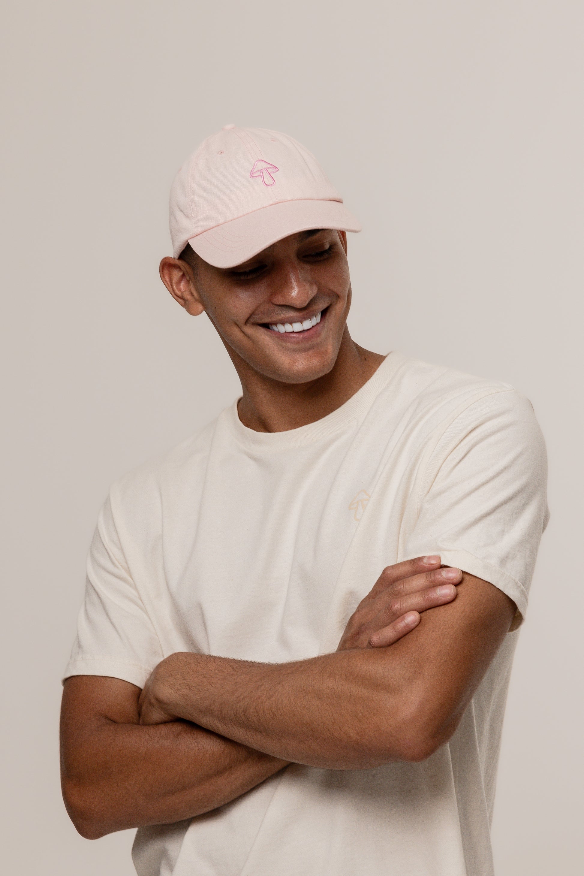 Dirtea Mushroom Logo Cap in Pink