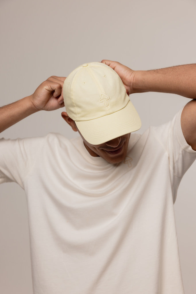 Dirtea Mushroom Logo Cap in Yellow