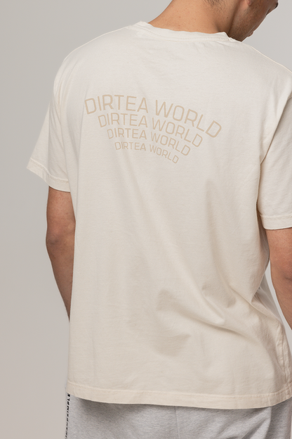 Dirtea World Mushroom Tshirt in Stone Back